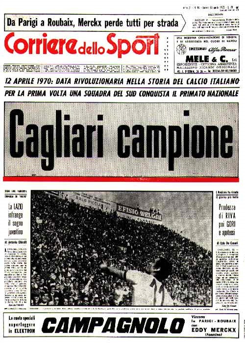 Il Corriere dello Sport celebra il trionfo del Cagliari