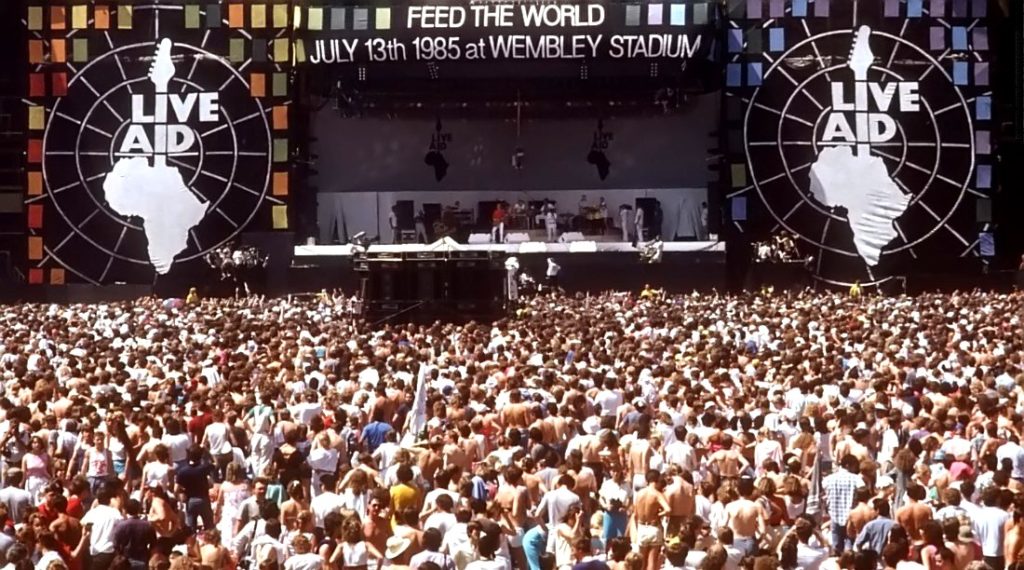 Il palco del Live Aid a Wembley