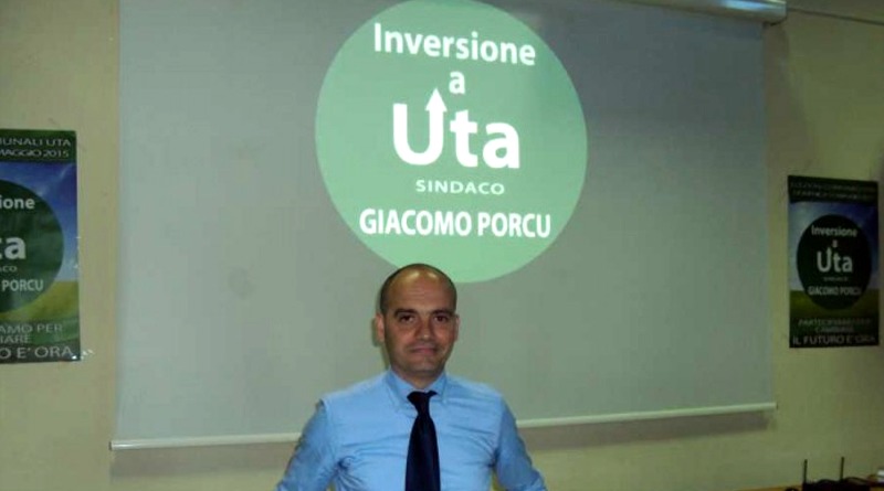 Il candidato della lista "Inversione a Uta" Giacomo Porcu