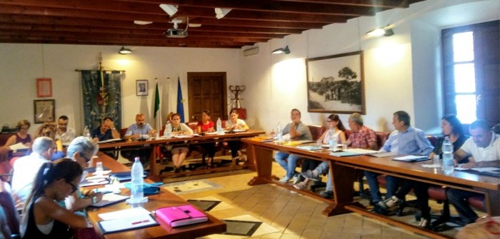 Il primo consiglio comunale svoltosi il 30 giugno nell'aula consiliare della "Casa Forte Siviller"