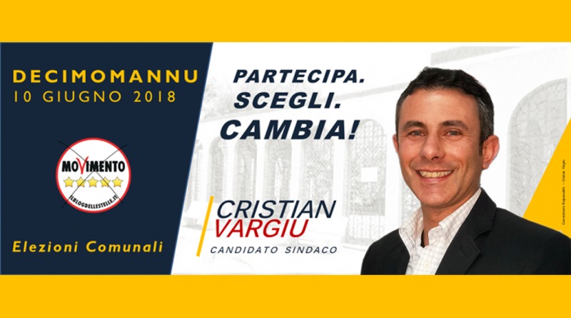 Cristian Vargiu, candidato sindaco a Decimomannu