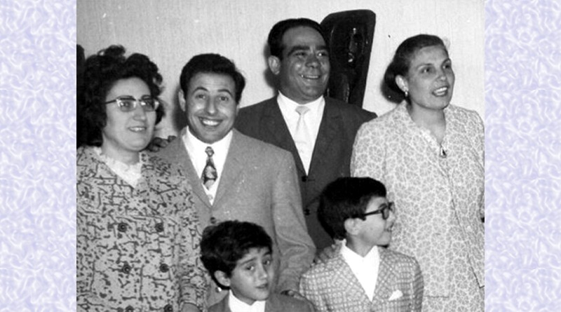 Primi anni '70 - Ettore Sergi con la sua famiglia e, a destra, il sindaco Fedele Lecis e consorte