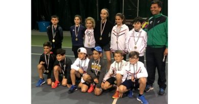 I giovani tennisti del Circolo Tennis Decimomannu