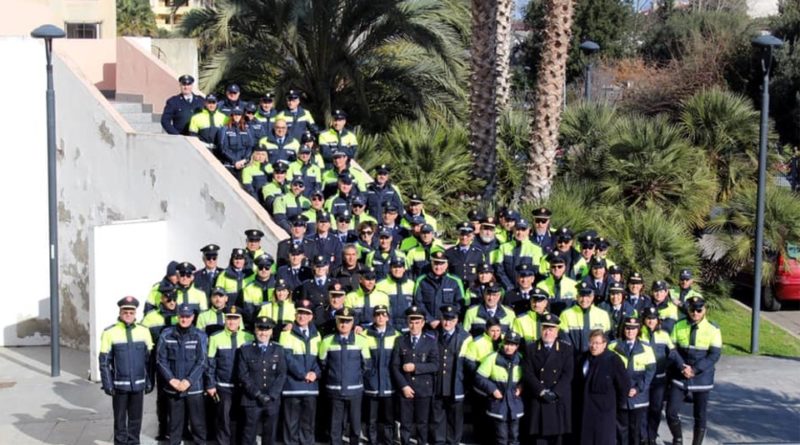 Gli agenti della Polizia locale di Assemini