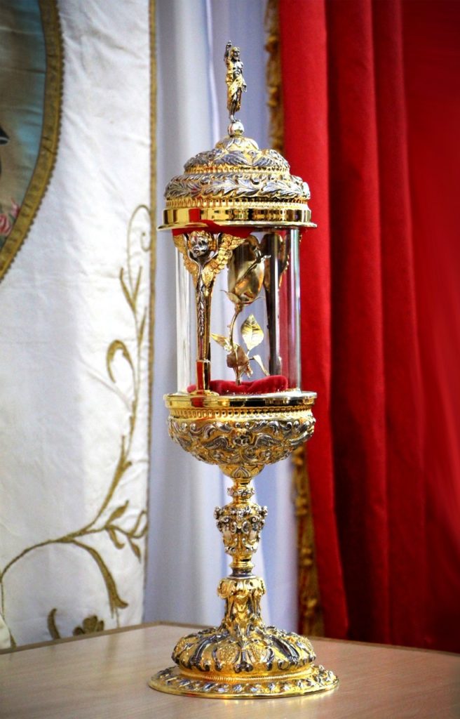 La reliquia di Santa Rita da Cascia (foto Frank Korapi)