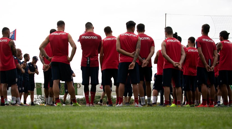 Il primo allenamento stagionale ad Aritzo - © foto Cagliari Calcio