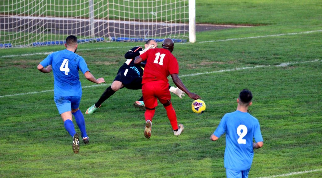 Marcelin Zeutsa nell'azione del gol al Monastir (© foto Elena Accardi)