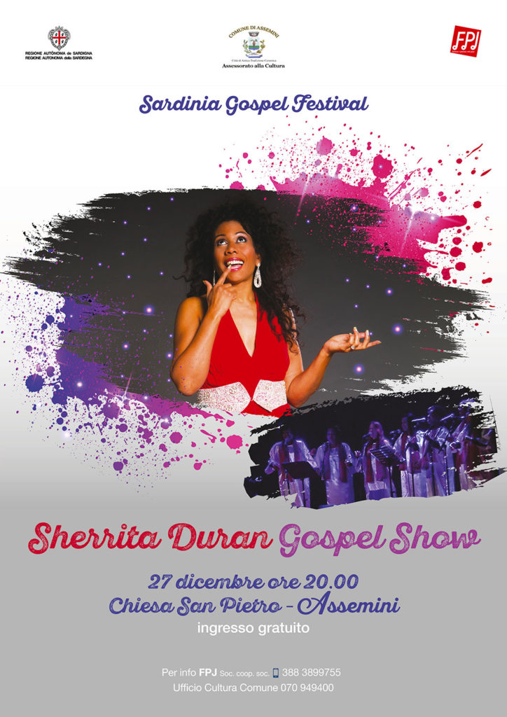 Locandina "Sherrita Duran Gospel Show" Assemini