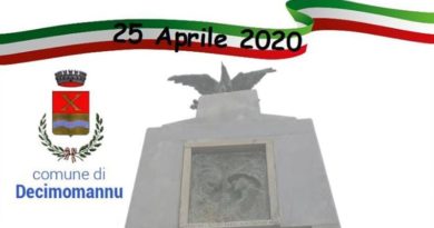 25 aprile 2020 Festa della Liberazione Comune di Decimomannu