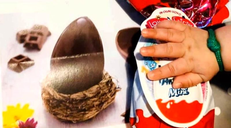 Uovo di Pasqua a bambino di tre mesi Villaspeciosa