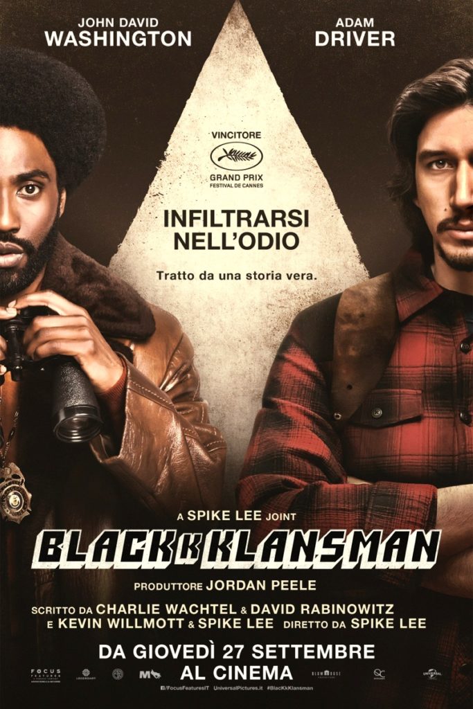 Locandina “BlacKkKlansman"