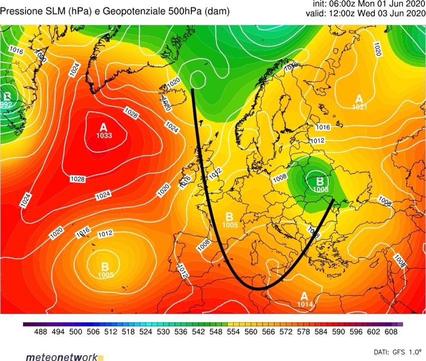 Previsioni meteo dal 1° al 7 giugno 2020