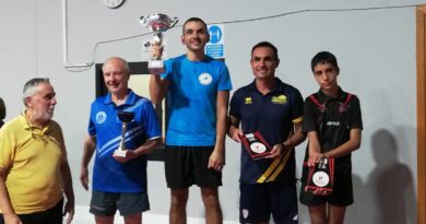 Tennistavolo: Il decimese Mattia La Gaetana vince a Cagliari il torneo di 5^ categoria
