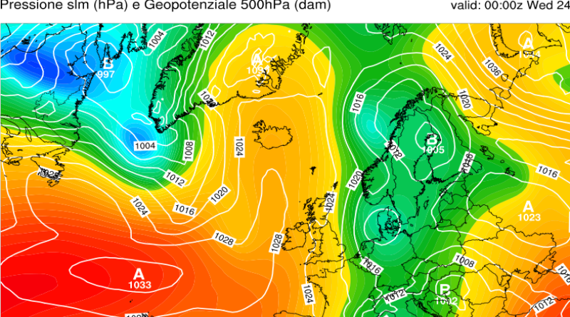 Tendenza meteo dal 22 al 28 Aprile 2024