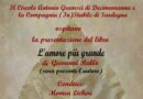 Decimomannu. Gianni Rallo presenta il libro “L’amore più grande” – Sabato 24 maggio ore 17,30  Circolo “A. Gramsci” via Cagliari 22