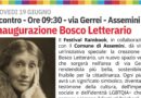 Assemini. Inaugurazione Bosco letterario via Gerrei – giovedì 19 giugno ore 09.30