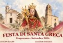 Il programma della Festa di Santa Greca dal 16 settembre al 4 ottobre 2026
