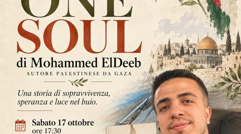 Decimomannu. Circolo Culturale “A. Gramsci”. Presentazione del libro ONE SOUL. Sabato 17 ottobre ore 17.30